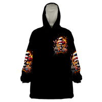 Lady Skull Wearable Blanket Hoodie Yes I'm A Bitch But Not Yours - Wonder Print Shop