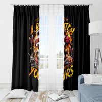 Lady Skull Window Curtain Yes I'm A Bitch But Not Yours - Wonder Print Shop