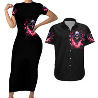 Rose Skull Couples Matching Short Sleeve Bodycon Dress and Hawaiian Shirt Next Time My Name Comes Out Of Your Mouth Choke On iT Bitch - Wonder Print Shop