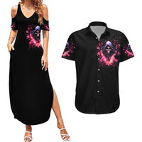 Rose Skull Couples Matching Summer Maxi Dress and Hawaiian Shirt Next Time My Name Comes Out Of Your Mouth Choke On iT Bitch - Wonder Print Shop