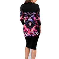Rose Skull Family Matching Long Sleeve Bodycon Dress and Hawaiian Shirt Next Time My Name Comes Out Of Your Mouth Choke On iT Bitch - Wonder Print Shop