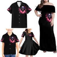 Rose Skull Family Matching Off Shoulder Maxi Dress and Hawaiian Shirt Next Time My Name Comes Out Of Your Mouth Choke On iT Bitch - Wonder Print Shop