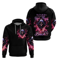 Rose Skull Hoodie Next Time My Name Comes Out Of Your Mouth Choke On iT Bitch - Wonder Print Shop