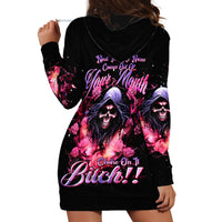 Rose Skull Hoodie Dress Next Time My Name Comes Out Of Your Mouth Choke On iT Bitch - Wonder Print Shop