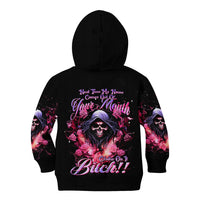 Rose Skull Kid Hoodie Next Time My Name Comes Out Of Your Mouth Choke On iT Bitch - Wonder Print Shop