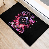 Rose Skull Rubber Doormat Next Time My Name Comes Out Of Your Mouth Choke On iT Bitch - Wonder Print Shop