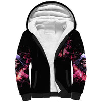 Rose Skull Sherpa Hoodie Next Time My Name Comes Out Of Your Mouth Choke On iT Bitch - Wonder Print Shop