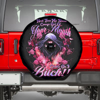 Rose Skull Spare Tire Cover Next Time My Name Comes Out Of Your Mouth Choke On iT Bitch - Wonder Print Shop