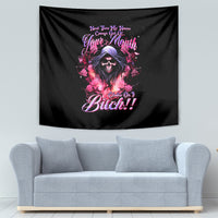 Rose Skull Tapestry Next Time My Name Comes Out Of Your Mouth Choke On iT Bitch - Wonder Print Shop