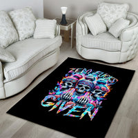 Lady Skull Area Rug Zero Fucks Given - Wonder Print Shop