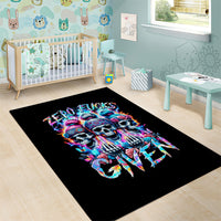 Lady Skull Area Rug Zero Fucks Given - Wonder Print Shop