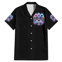 Lady Skull Family Matching Mermaid Dress and Hawaiian Shirt Zero Fucks Given - Wonder Print Shop