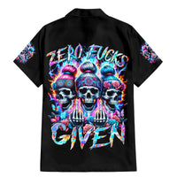 Lady Skull Family Matching Mermaid Dress and Hawaiian Shirt Zero Fucks Given - Wonder Print Shop