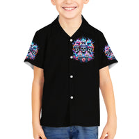 Lady Skull Family Matching Summer Maxi Dress and Hawaiian Shirt Zero Fucks Given - Wonder Print Shop