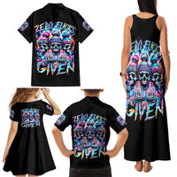 Lady Skull Family Matching Tank Maxi Dress and Hawaiian Shirt Zero Fucks Given - Wonder Print Shop