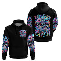 Lady Skull Hoodie Zero Fucks Given - Wonder Print Shop