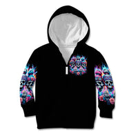Lady Skull Kid Hoodie Zero Fucks Given - Wonder Print Shop