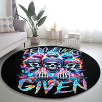 lady-skull-round-carpet-zero-fucks-given