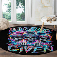 lady-skull-round-carpet-zero-fucks-given