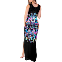 Lady Skull Tank Maxi Dress Zero Fucks Given - Wonder Print Shop