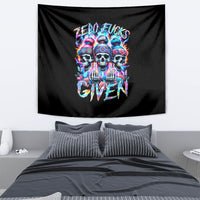 Lady Skull Tapestry Zero Fucks Given - Wonder Print Shop