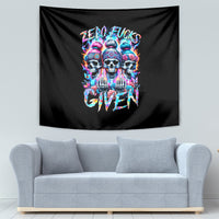 Lady Skull Tapestry Zero Fucks Given - Wonder Print Shop