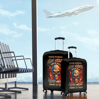 Fire Skull Luggage Cover My Demon Hide Inside My Head - Wonder Print Shop