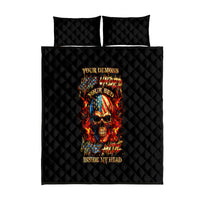 Fire Skull Quilt Bed Set My Demon Hide Inside My Head - Wonder Print Shop