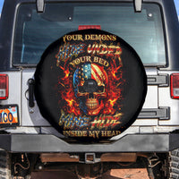 Fire Skull Spare Tire Cover My Demon Hide Inside My Head - Wonder Print Shop