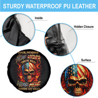 Fire Skull Spare Tire Cover My Demon Hide Inside My Head - Wonder Print Shop