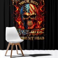 Fire Skull Window Curtain My Demon Hide Inside My Head - Wonder Print Shop