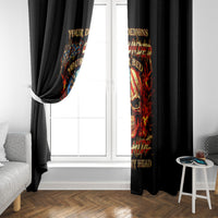 Fire Skull Window Curtain My Demon Hide Inside My Head - Wonder Print Shop
