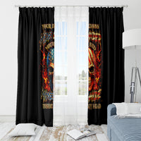 Fire Skull Window Curtain My Demon Hide Inside My Head - Wonder Print Shop