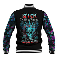 Día de los Muertos Skull Baseball Jacket I'm Not A Princess I'm The Queen - Wonder Print Shop