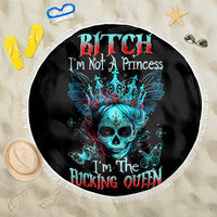 Da de los Muertos Skull Beach Blanket I'm Not A Princess I'm The Queen - Wonder Print Shop
