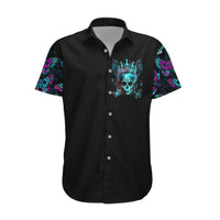 Día de los Muertos Skull Hawaiian Shirt I'm Not A Princess I'm The Queen - Wonder Print Shop