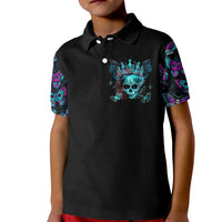Día de los Muertos Skull Kid Polo Shirt I'm Not A Princess I'm The Queen - Wonder Print Shop
