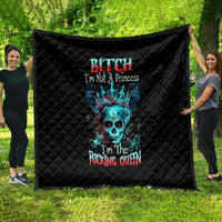Da de los Muertos Skull Quilt I'm Not A Princess I'm The Queen - Wonder Print Shop