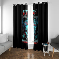 Da de los Muertos Skull Window Curtain I'm Not A Princess I'm The Queen - Wonder Print Shop