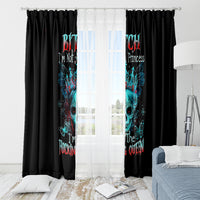 Da de los Muertos Skull Window Curtain I'm Not A Princess I'm The Queen - Wonder Print Shop