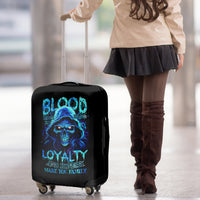 Blue Flame Skull Luggage Cover Blood Make You Related - Wonder Print Shop