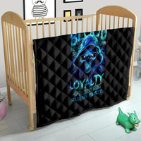 Blue Flame Skull Quilt Blood Make You Related - Wonder Print Shop