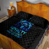 Blue Flame Skull Quilt Bed Set Blood Make You Related - Wonder Print Shop