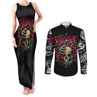 Viper Skull Couples Matching Tank Maxi Dress and Long Sleeve Button Shirts Bullet For My Valentine - Wonder Print Shop