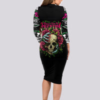 Viper Skull Long Sleeve Bodycon Dress Bullet For My Valentine - Wonder Print Shop