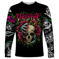 Viper Skull Long Sleeve Shirt Bullet For My Valentine - Wonder Print Shop