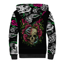 Viper Skull Sherpa Hoodie Bullet For My Valentine - Wonder Print Shop