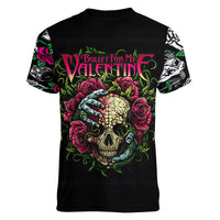 Viper Skull Women V Neck T Shirt Bullet For My Valentine - Wonder Print Shop