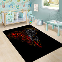 Skull Area Rug Devil And Angel Twin Skull - Wonder Print Shop