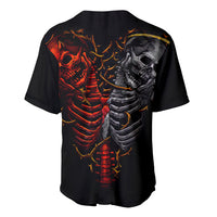 Skull Baseball Jersey Devil And Angel Twin Skull - Wonder Print Shop